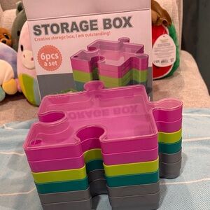 IStorage Box Set - Pink, Green, Gray 6 piece set